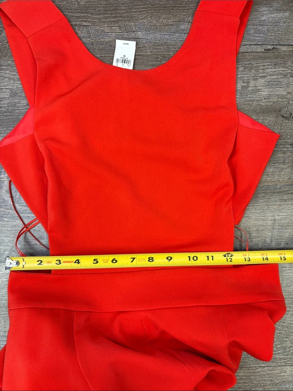 Express Orange Cutout Wide Leg Jumpsuit NWT Size 10 - Picture 11 of 13